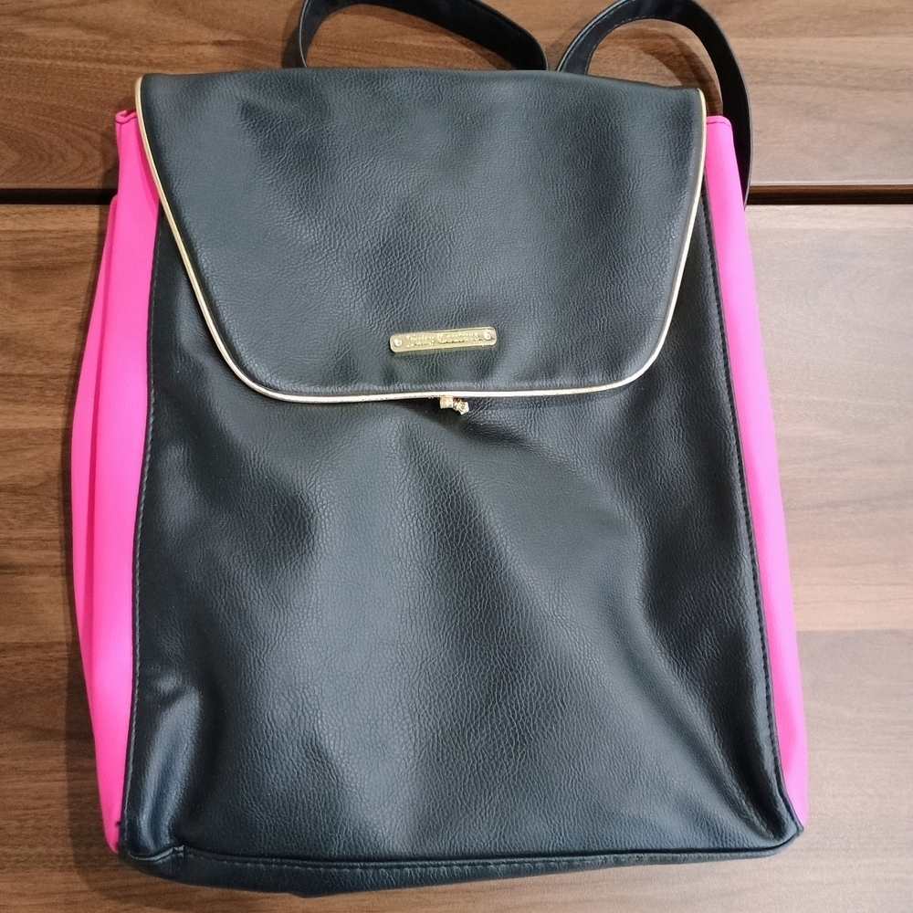 Juicy Couture Black and Pink Backpack
